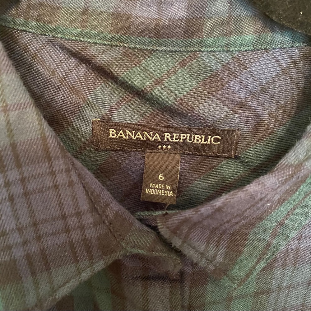 Banana Republic tartan plaid shirt dress - Picture 3 of 5